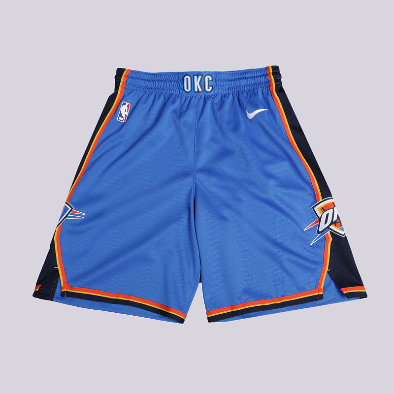 мужские синие шорты Nike Oklahoma City Thunder Icon Edition Swingman NBA Shorts 866853-403 - цена, описание, фото 1